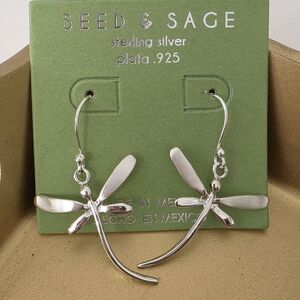 Seed & Sage Sterling Silver Dragonfly Earrings